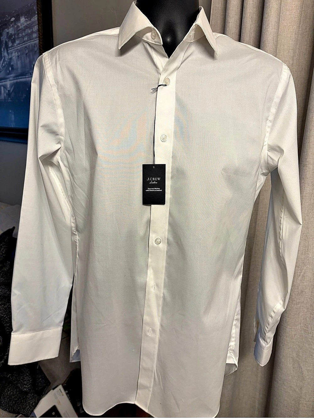 J.Crew Ludlow Premium Fine Cotton Dress Shirt Men's White Medium SKU0135
